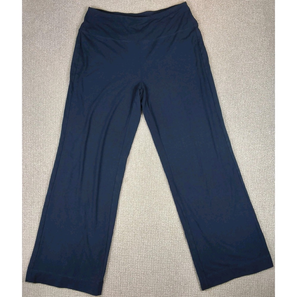 J. JILL Wearever Collection Pants Womens SP Navy Blue Pull On Pockets Mid Rise
